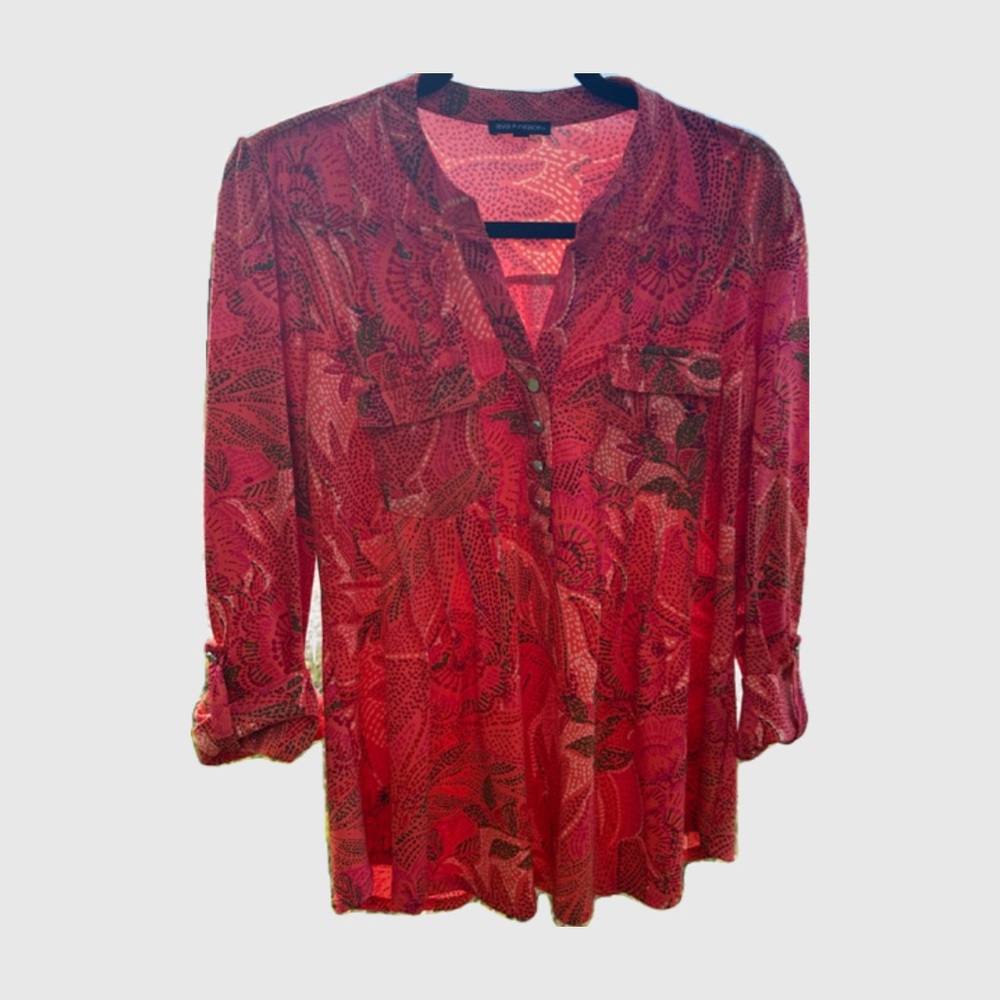 Red Paisley Women's Top